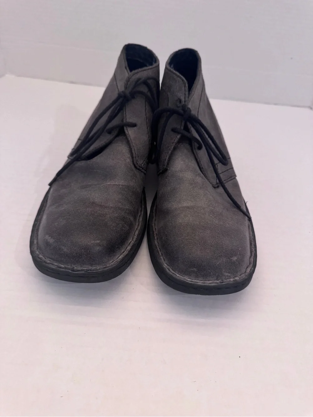 Born Harrison Chukka Shoes Heritage Mens 8.5 M Gray Leather Lace Up Rock Office